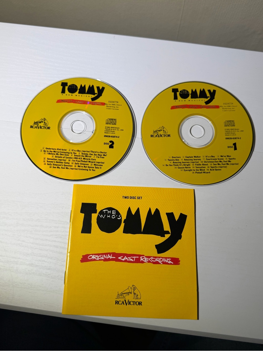 The Who Tommy Musical Soundtrack CD RCA Victor 1993 Original Cast 2 CD Set